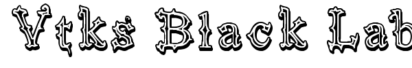 Vtks Black Label font preview